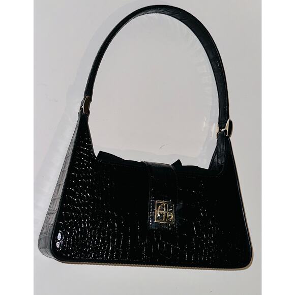 ANINE BING Lou Shoulder Bag ~ Black Embossed - Picture 7 of 7